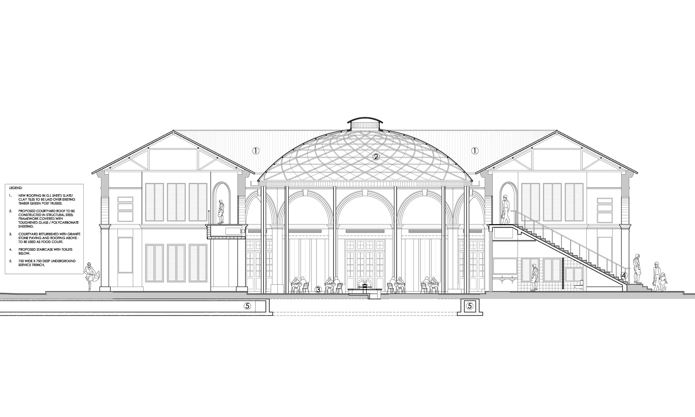 Restoration and Rehabilitation of Gole Market and its Precincts — Elevation