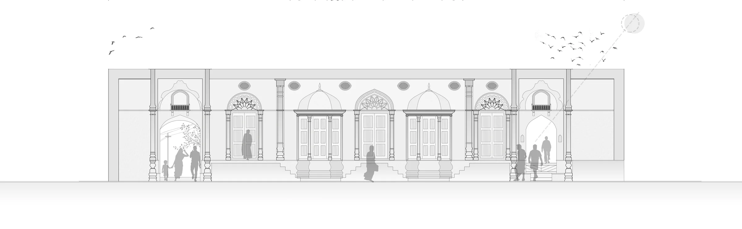 Haveli in Chandni Chowk — Street elevation