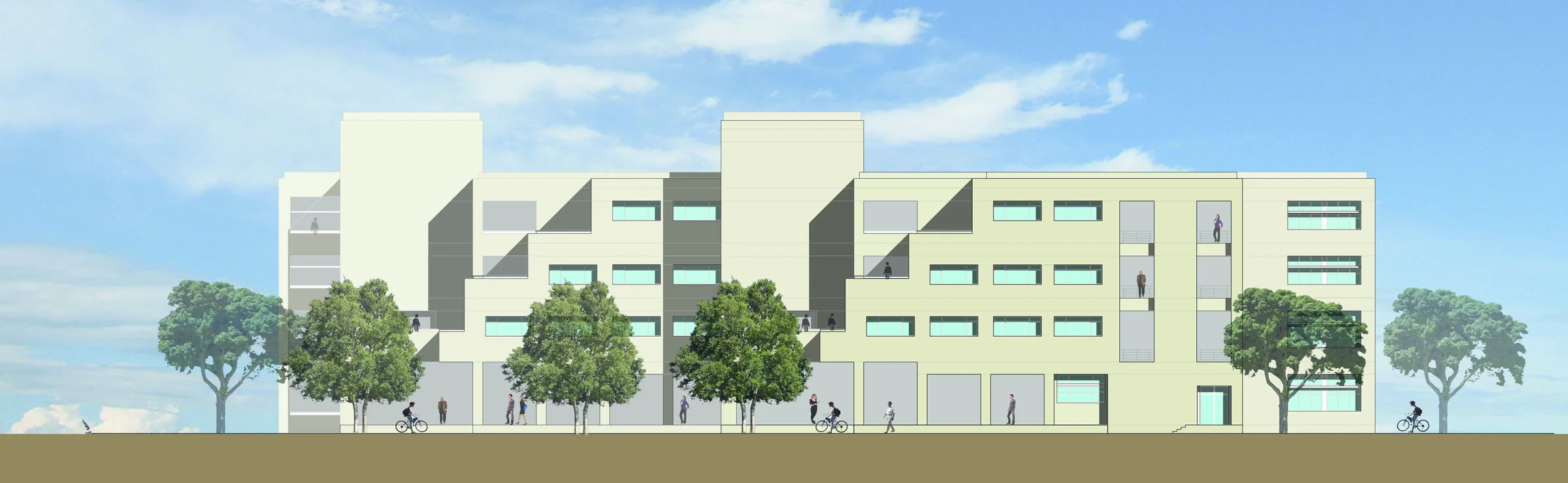 Jaypee University — South elevation, academic block