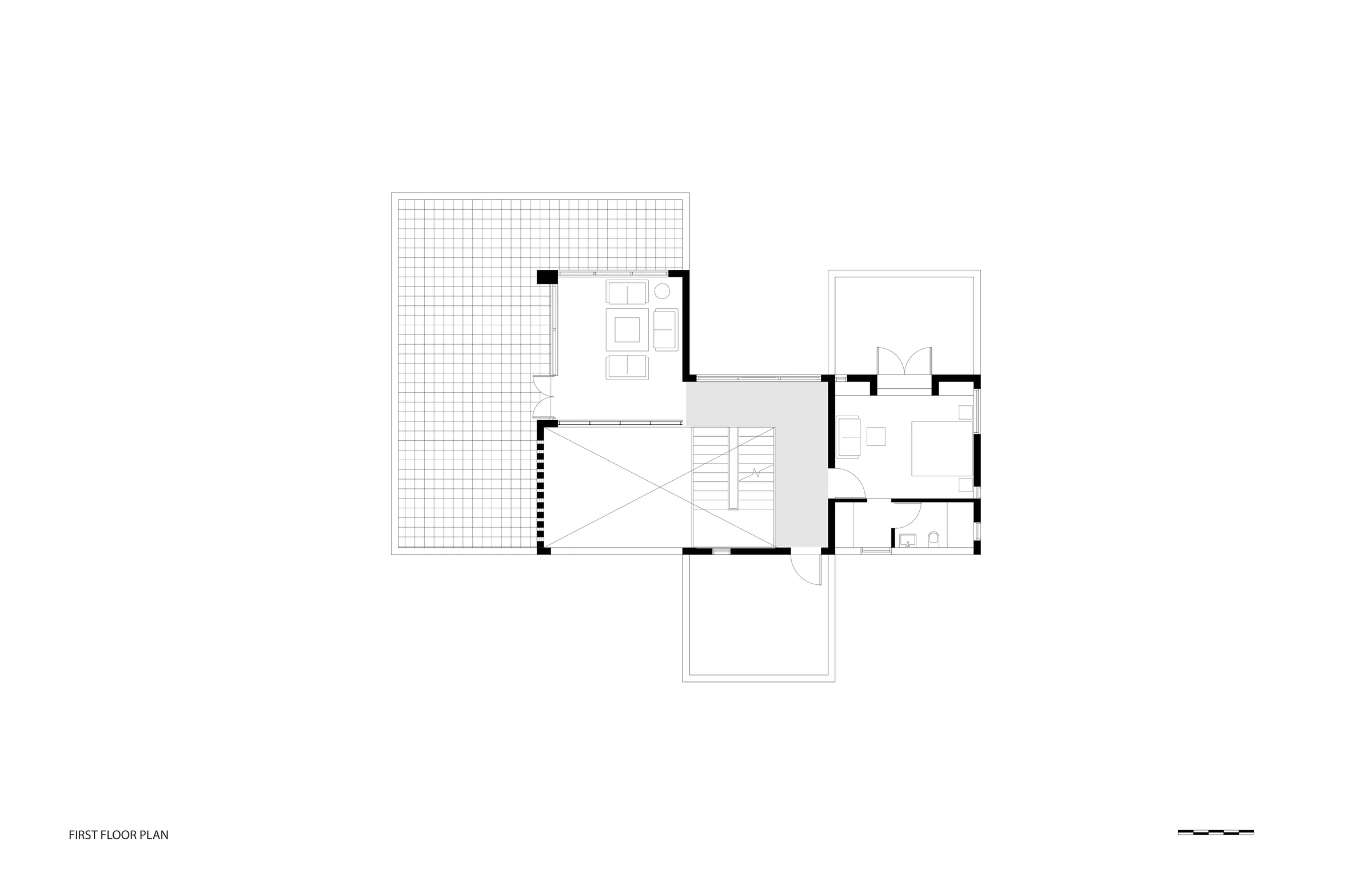 Farmhouse at Mangar — First floor plan
