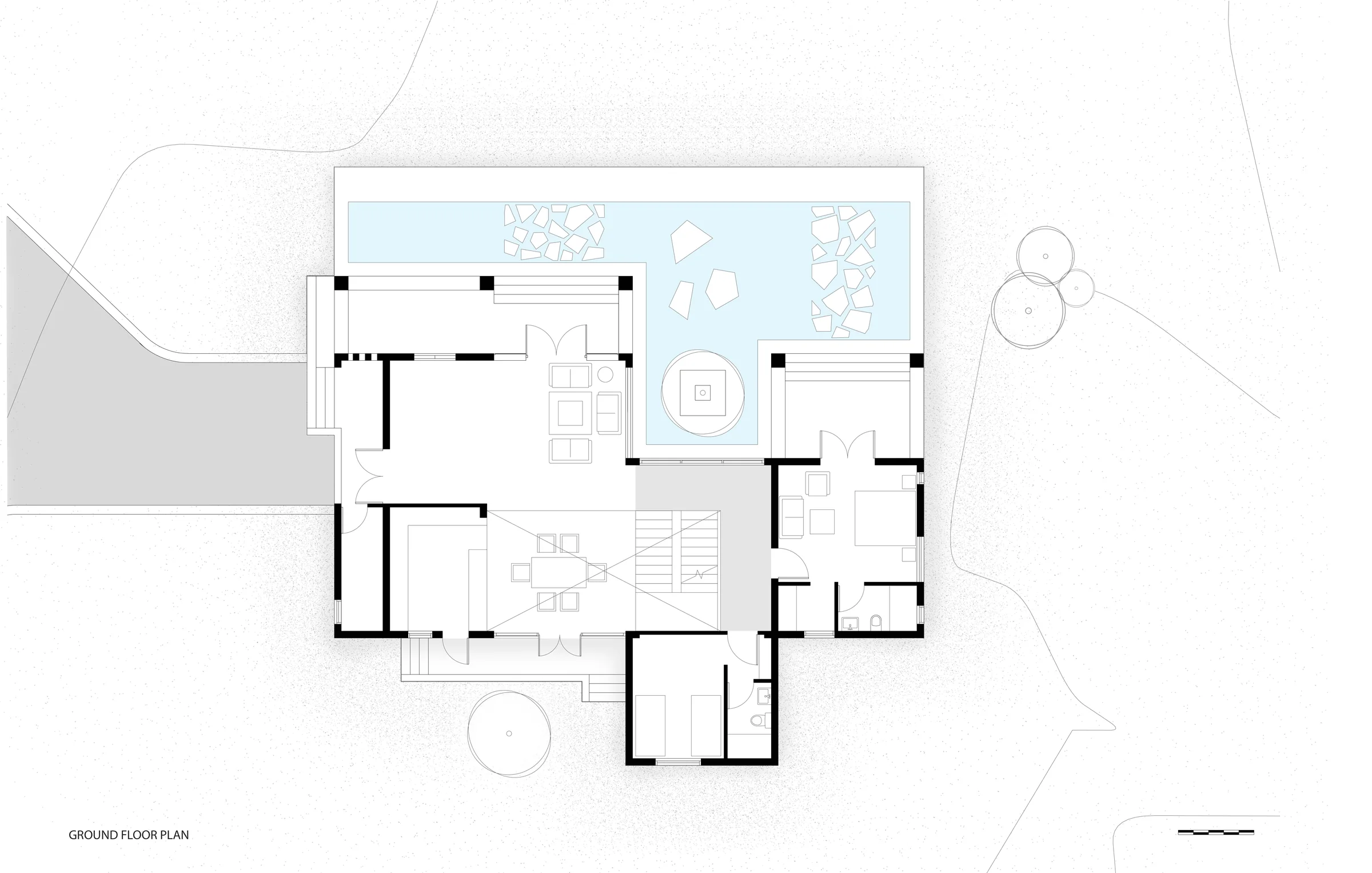 Farmhouse at Mangar — Ground floor plan