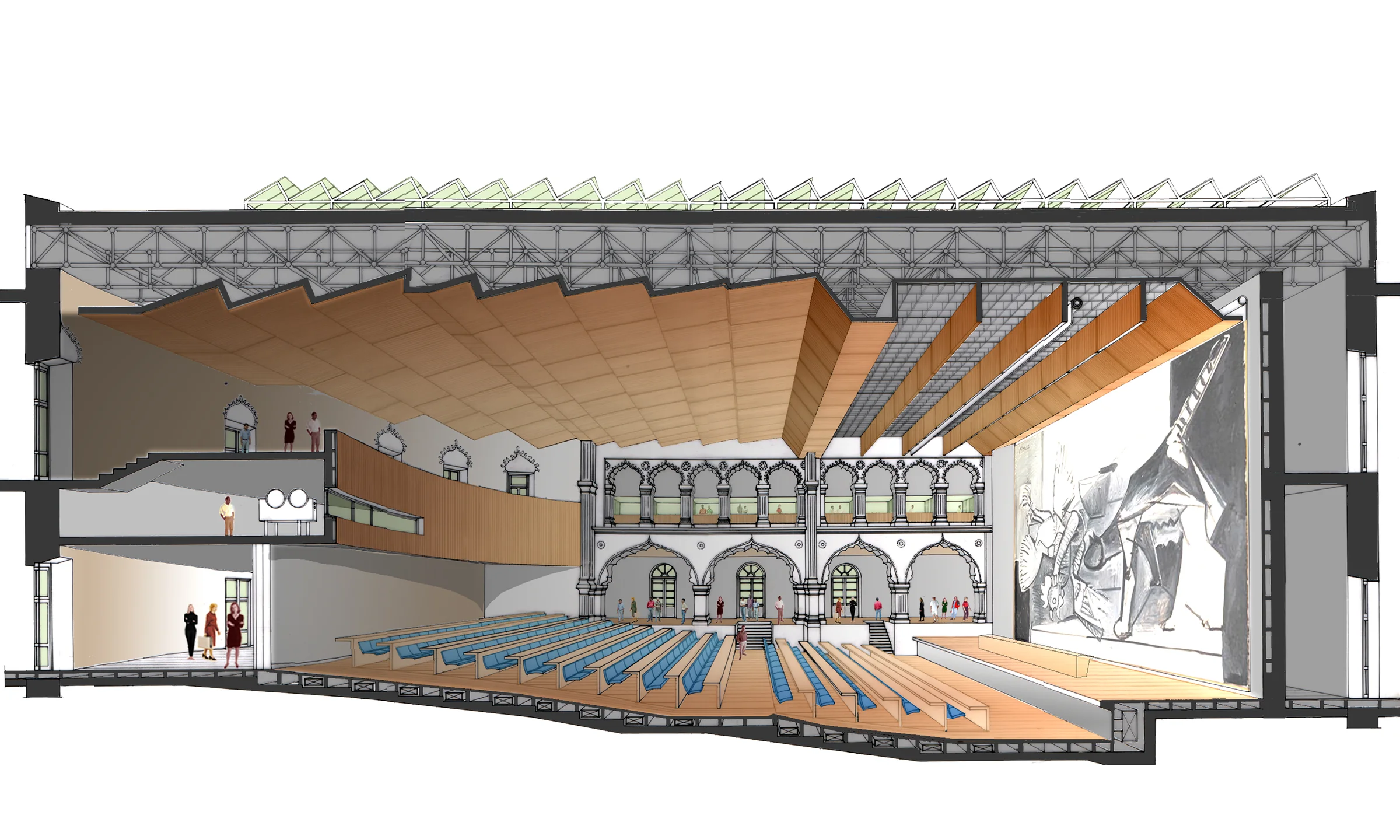 Redevelopment of Minto Hall — Section through the auditorium