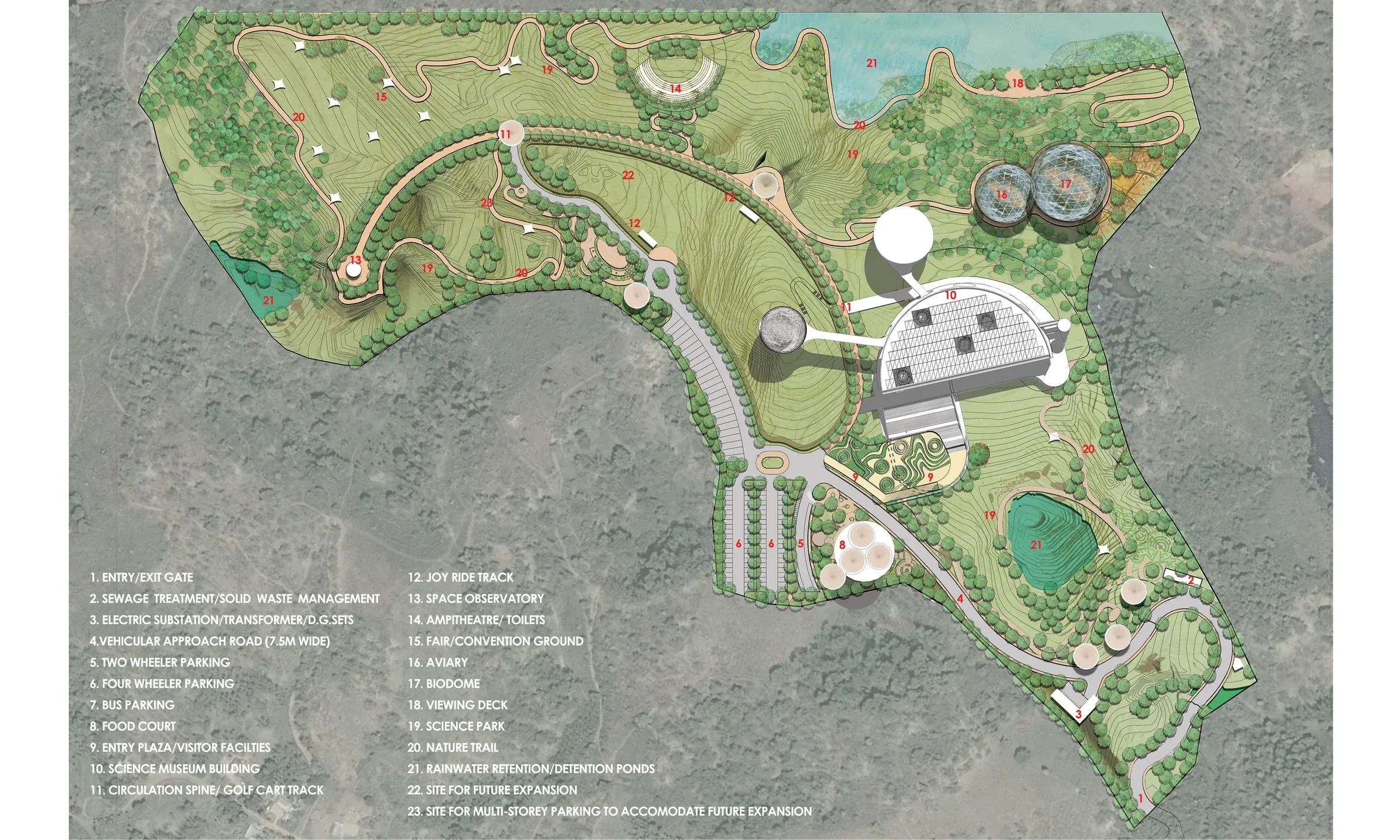 Science City, Guwahati — Landscape master plan