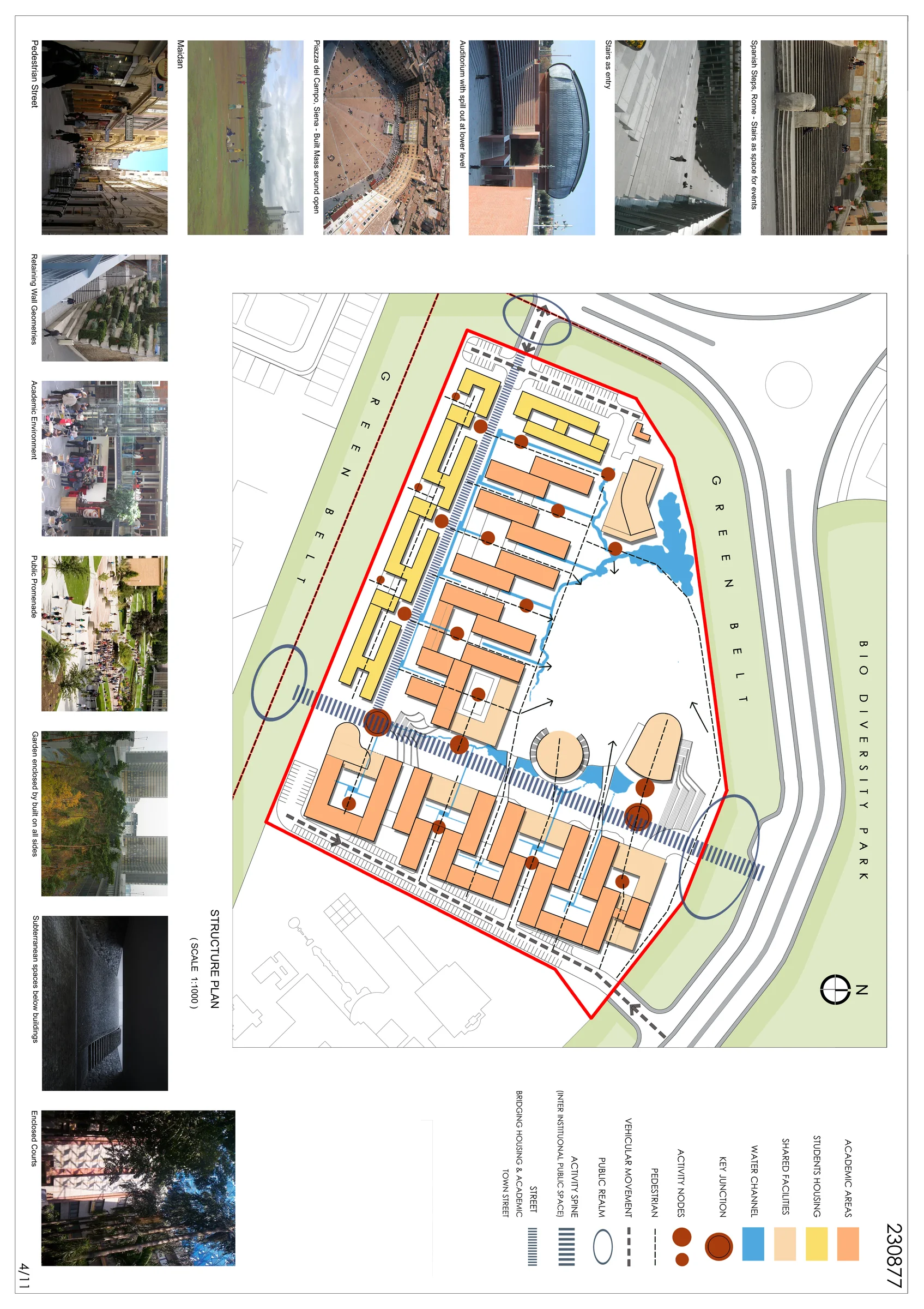 School of Planning and Architecture Campus — Structure plan